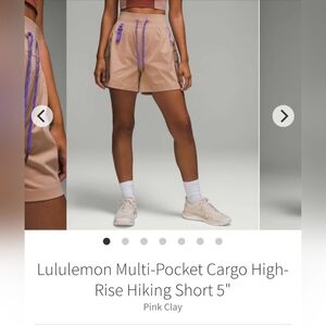 Lululemon Athletica Pink Clay Cargo Shorts